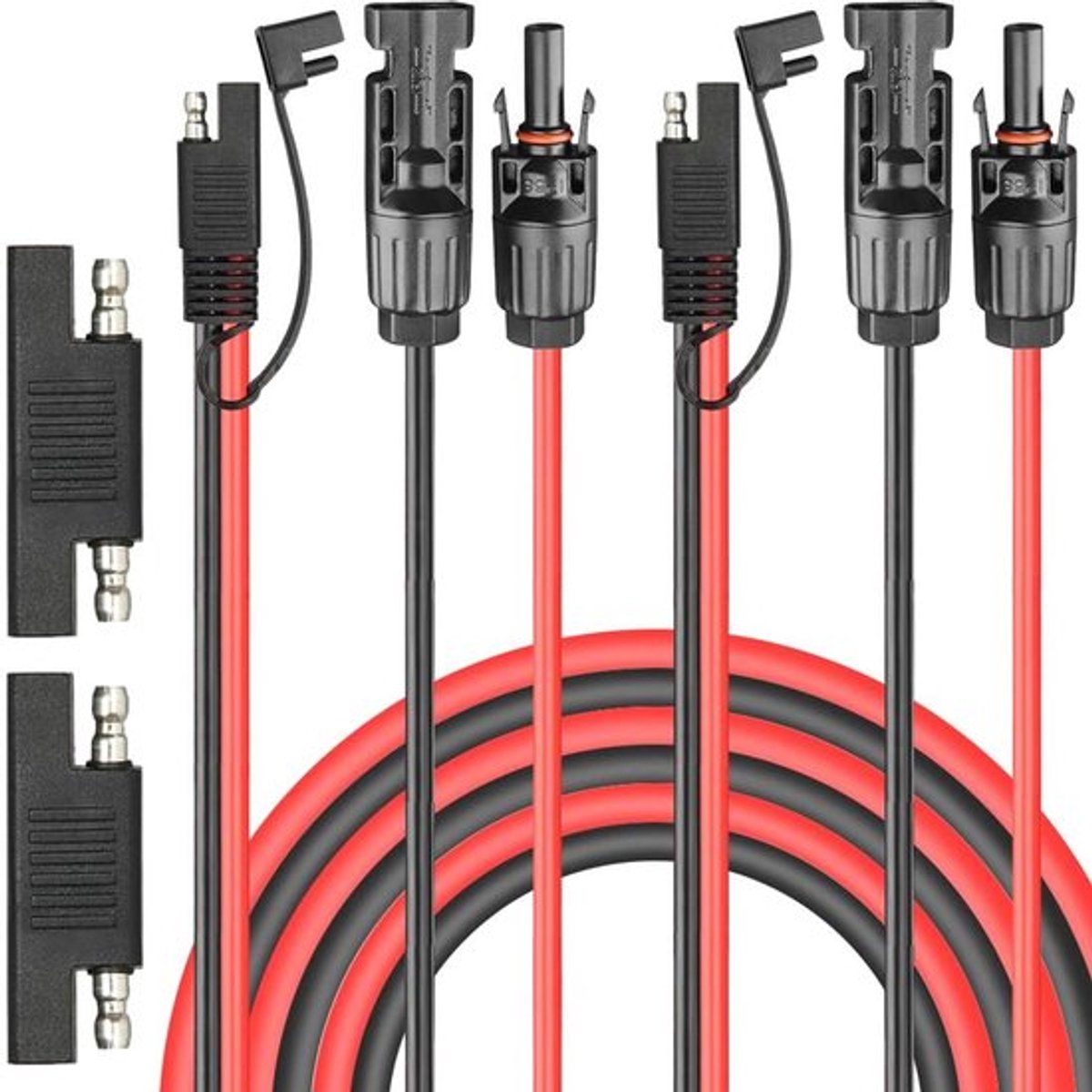 Zonnepaneel Verlengkabel 10AWG naar SAE-stekker - 2 stuks 50 cm.