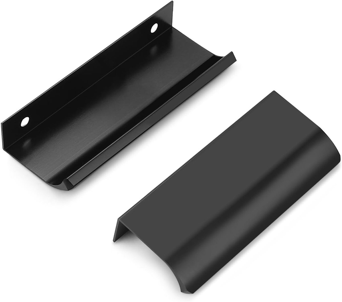 Zwarte Keukenhandgrepen 6 Stuks met 96mm Speling - Verborgen Kastgrepen van Aluminium Legering, Lengte 120mm, Modern Design en Duurzaam