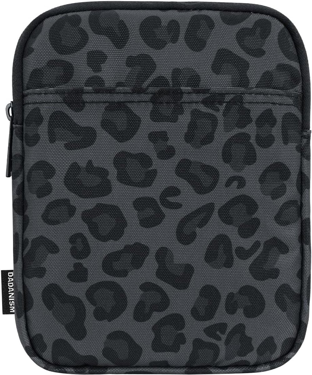 Beschermhoes met kussen voor 7" nieuwe Kindle Paperwhite en Kobo E-Readers, luipaardprint, geschikt voor 6-7 inch modellen