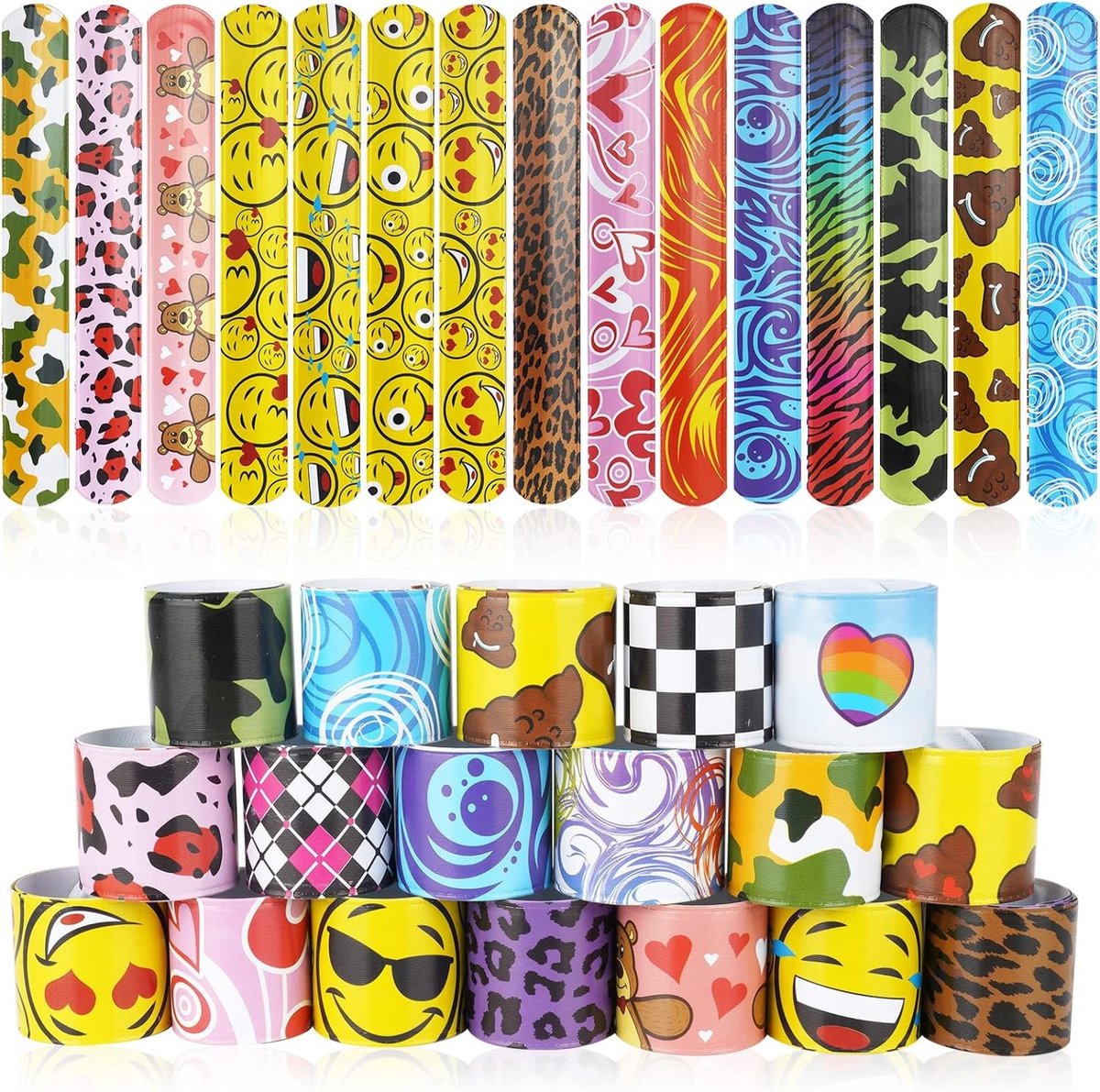 Kleurige Vouwarmbanden voor Kinderen, Dierenthema, Ruimte, Eenhoorn en Zeemeermin, Perfecte Verjaardagscadeaus voor Jongens en Meisjes, 23*5.5*2.5 cm, Polyvinylchloride