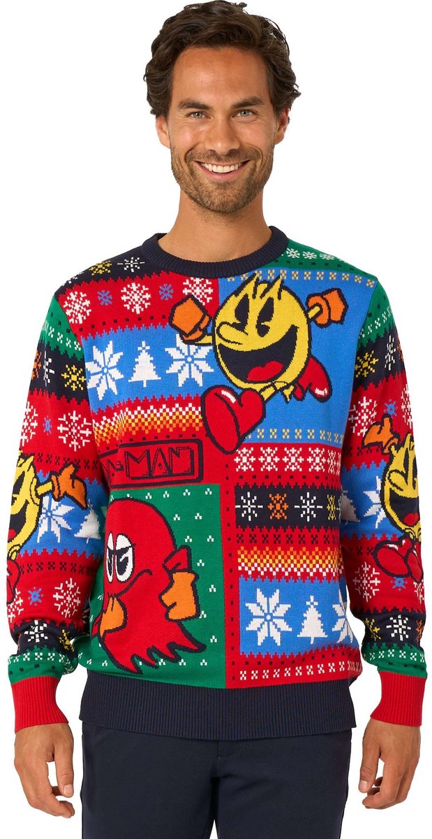 OppoSuits PAC-MAN Sweater - Foute Kersttrui - Wollen Trui - Maat L