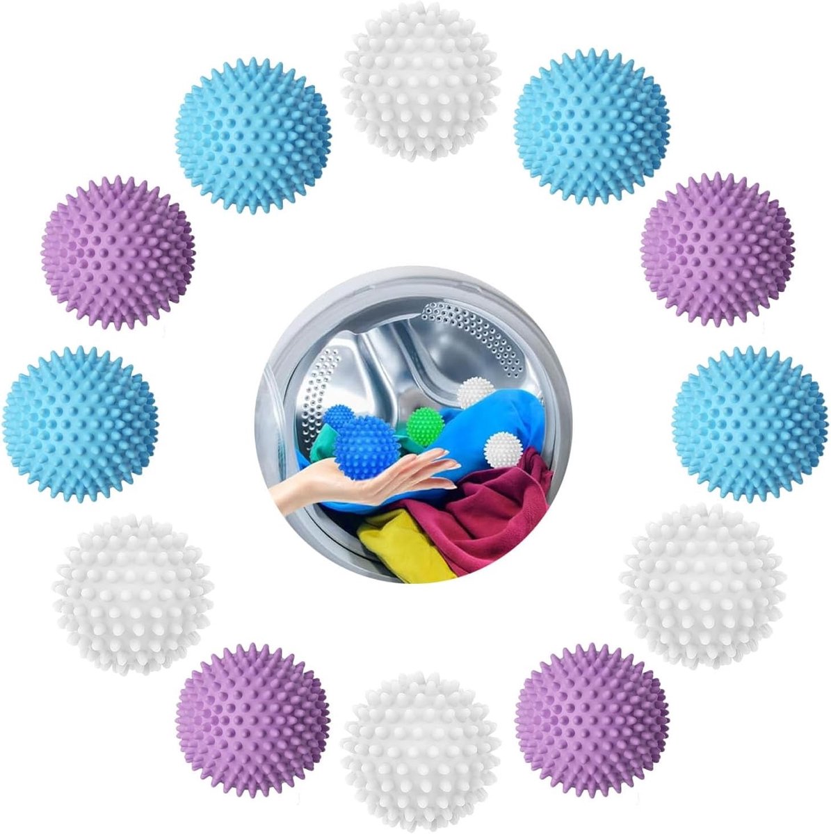 Drogerballen - PVC - Herbruikbaar - Vermindert statische elektriciteit - Voor Wasmachine en Droger
