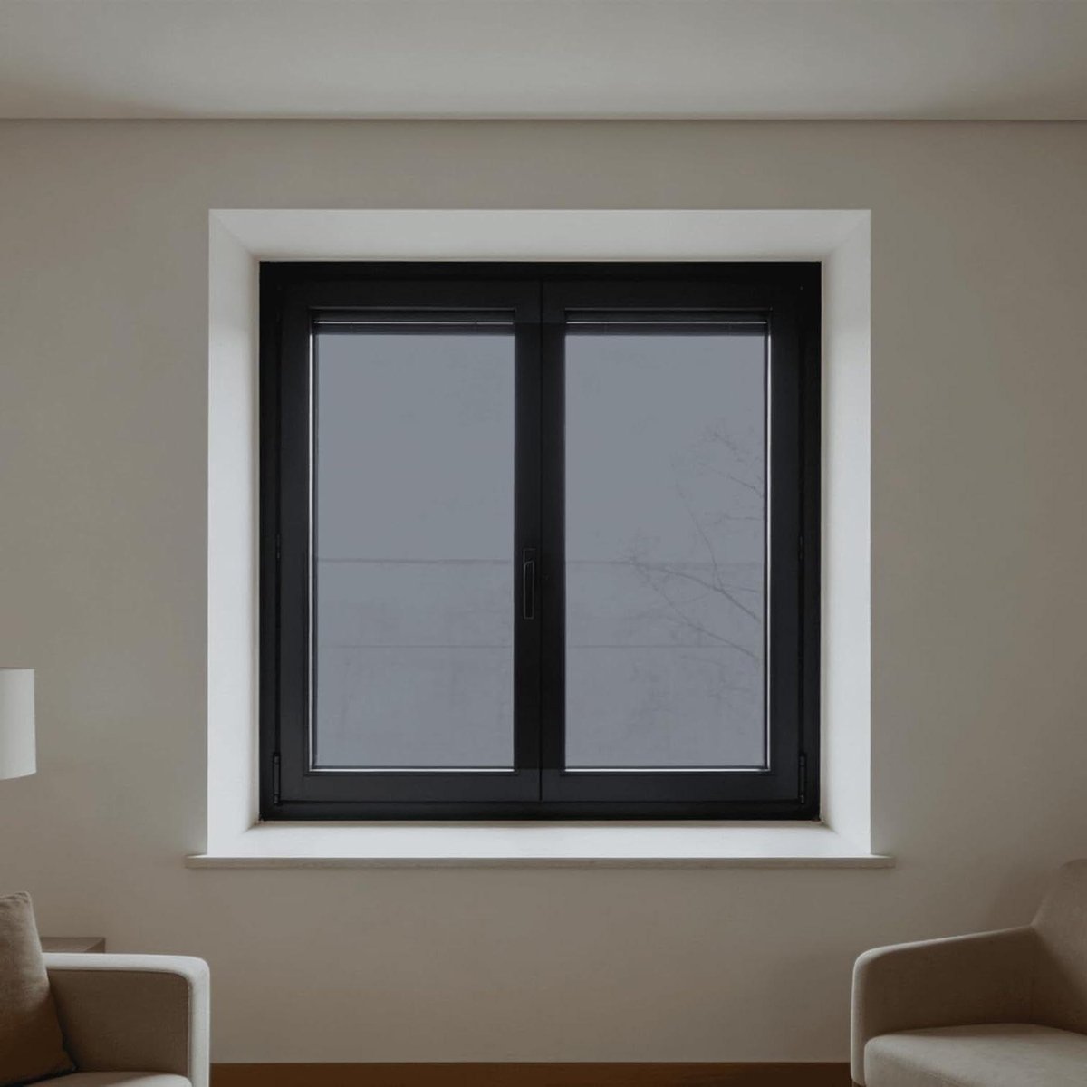 Raamfolie Spiegel - Privacy folie - Zon weren - Eenrichtingsspiegel effect - 90 x 100 cm -