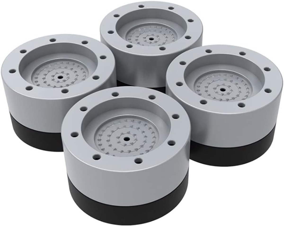 Vibrerende Wasmachine Voorkomen met Universele Anti-Vibratie Rubber Pads en Demper - 3.5 cm Hoogte