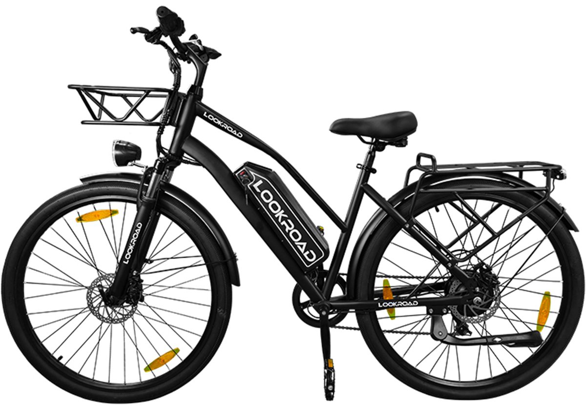 Lookraod L28 Elektrische Fiets – 28‘’ 250W Motor, 36V 23Ah Accu, 140km Bereik, 7-Speed Shimano, Hydraulische Remmen – Zwart