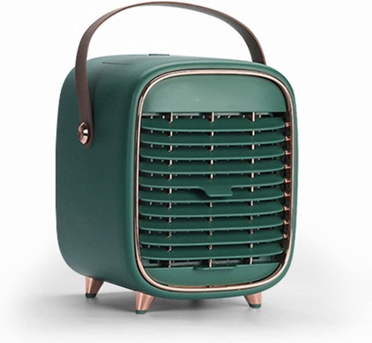 Mini Koeler Koeling Kleine Mist Ventilator Mute Airconditioner Ventilator Stille USB Verdampingskoeler met Draagbare Riem voor Car Home Office (Groente)
