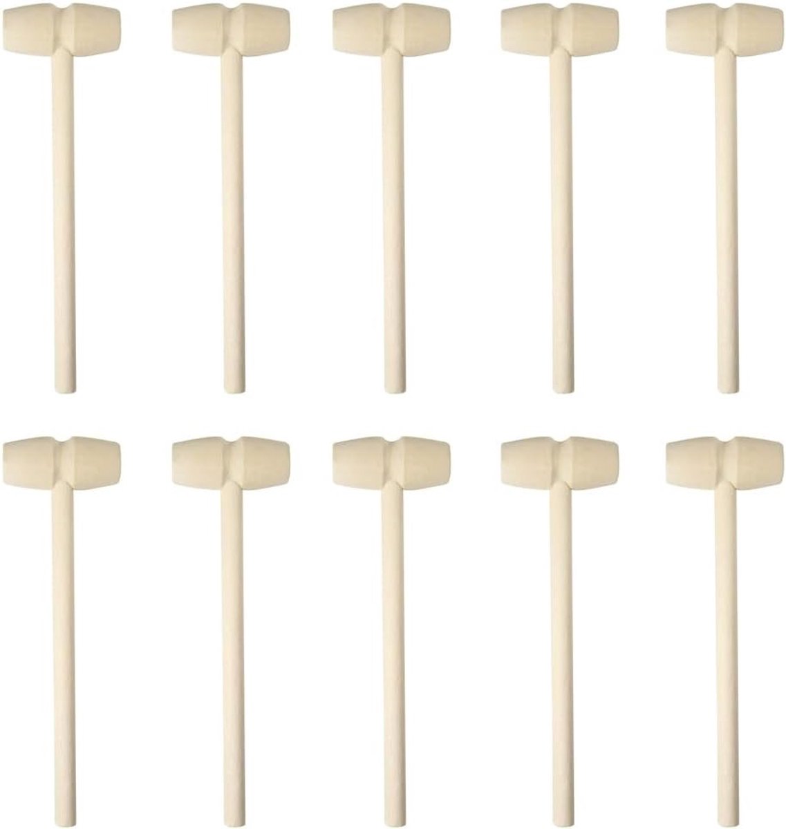Houten Mini Hamer voor Chocolade, Desserts en Schelpen - Perfect voor Kinderen en Feestjes