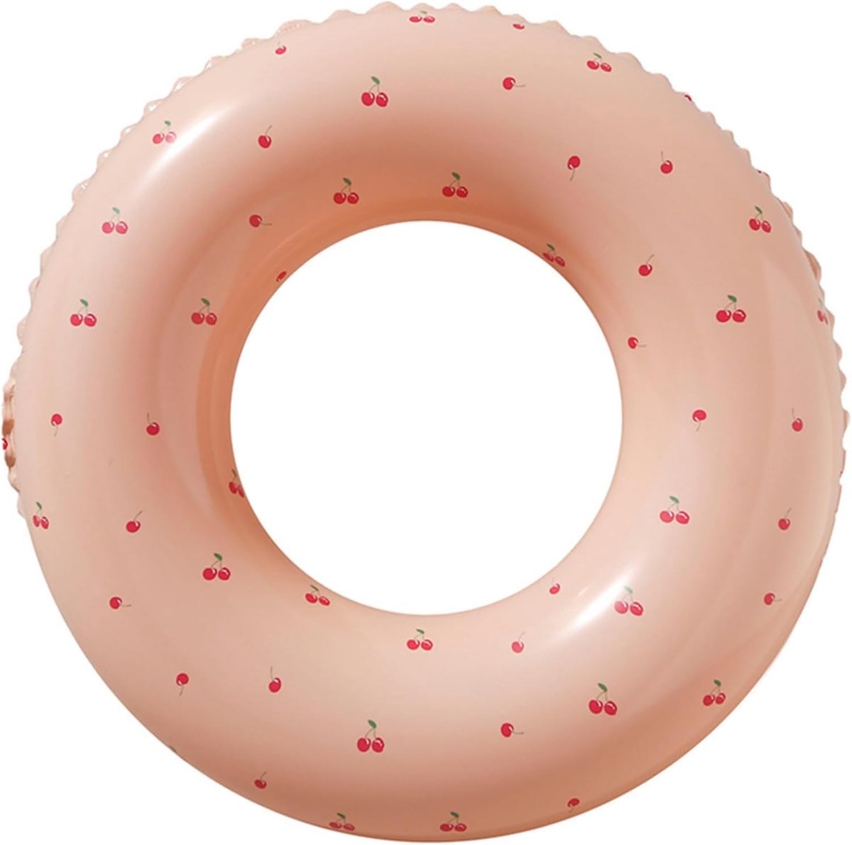 LISM-Opblaasbare zwembadmatras in retrostijl met kersenbloesemmotief - een opblaasbare zwembadmatras voor kinderen, geschikt voor het strand, feestjes en vakanties.
