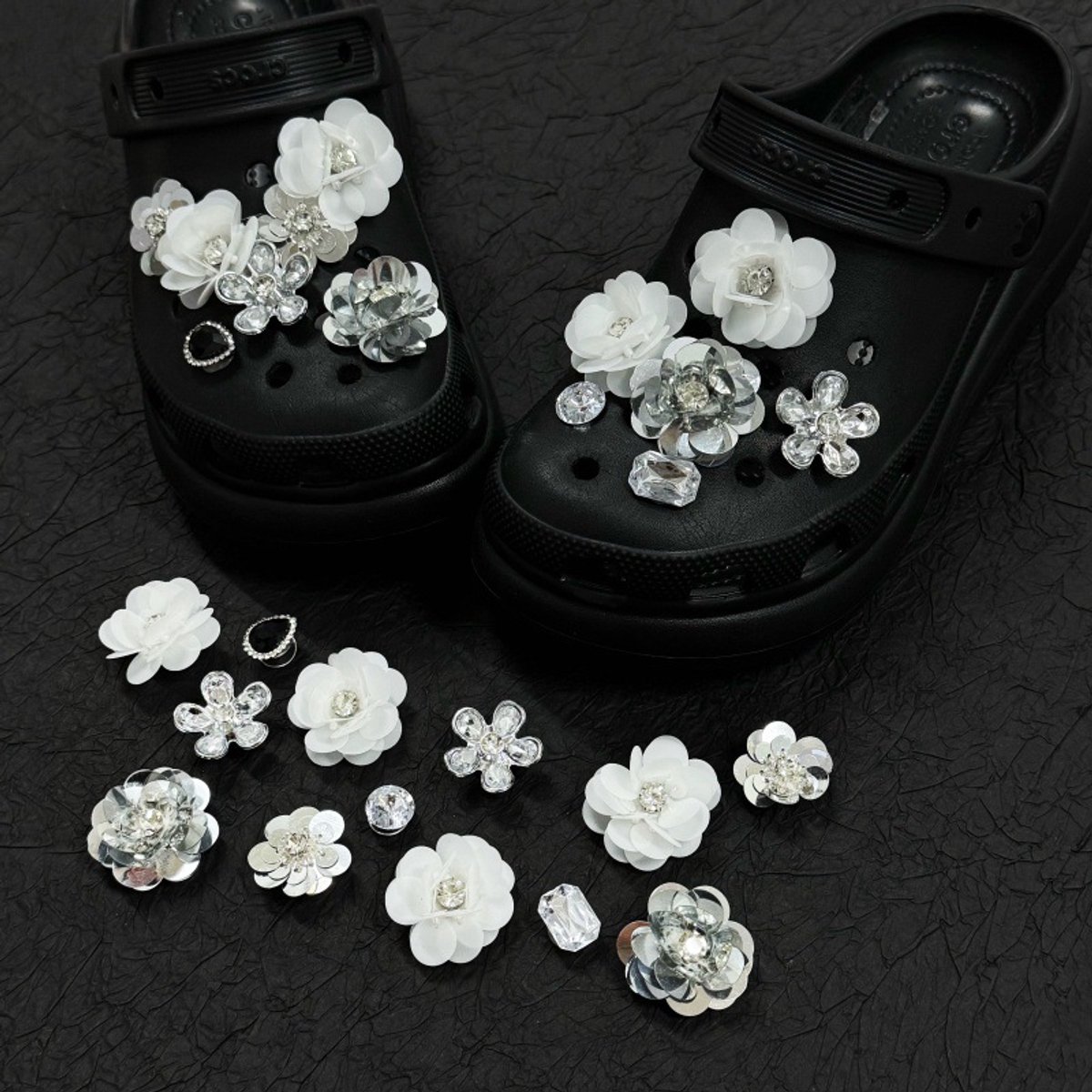 Schoenaccessoires-geschikt voor crocs charms- geschikt voor crocs pins- geschikt voor crocs Accessoires- geschikt voor Crocs Jibbitz-CJ-406 Zilvervleugelengel