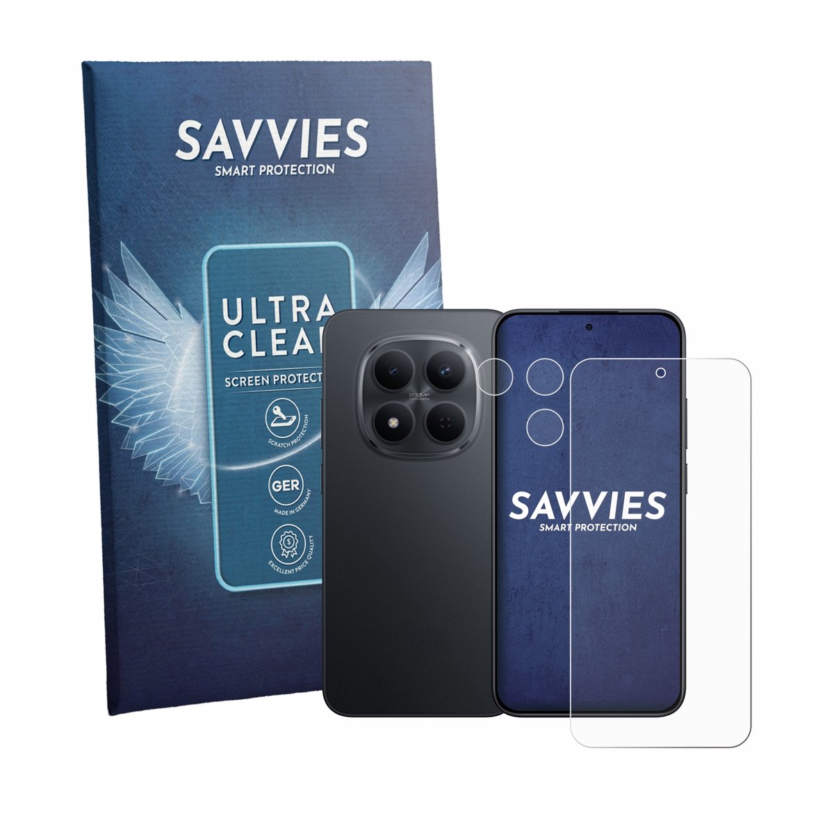 Savvies - Screenprotector voor Xiaomi Redmi Note 15 Pro 5G (Voor+Camera) - Folie Beschermfolie transparant 18 Stuks