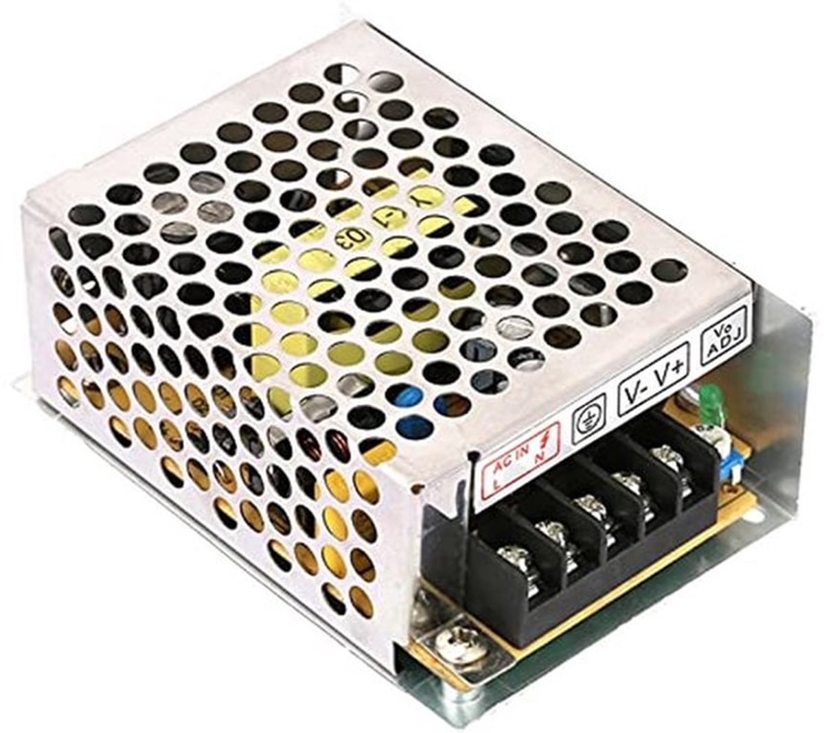Voeding 12 V, universele regelbare schakelaar power externe 12 voeding voor LED 5 A 12 V AC DC spanningsomvormer