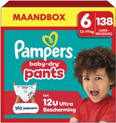 Pampers Baby-Dry Pants Maat 6, 138 Luierbroekjes, 14-19kg Maandbox