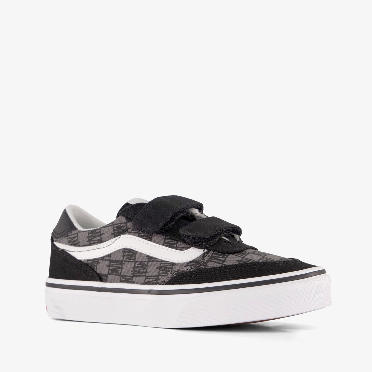 Vans Brooklyn LS V Scribble Check kinder sneakers Zwart