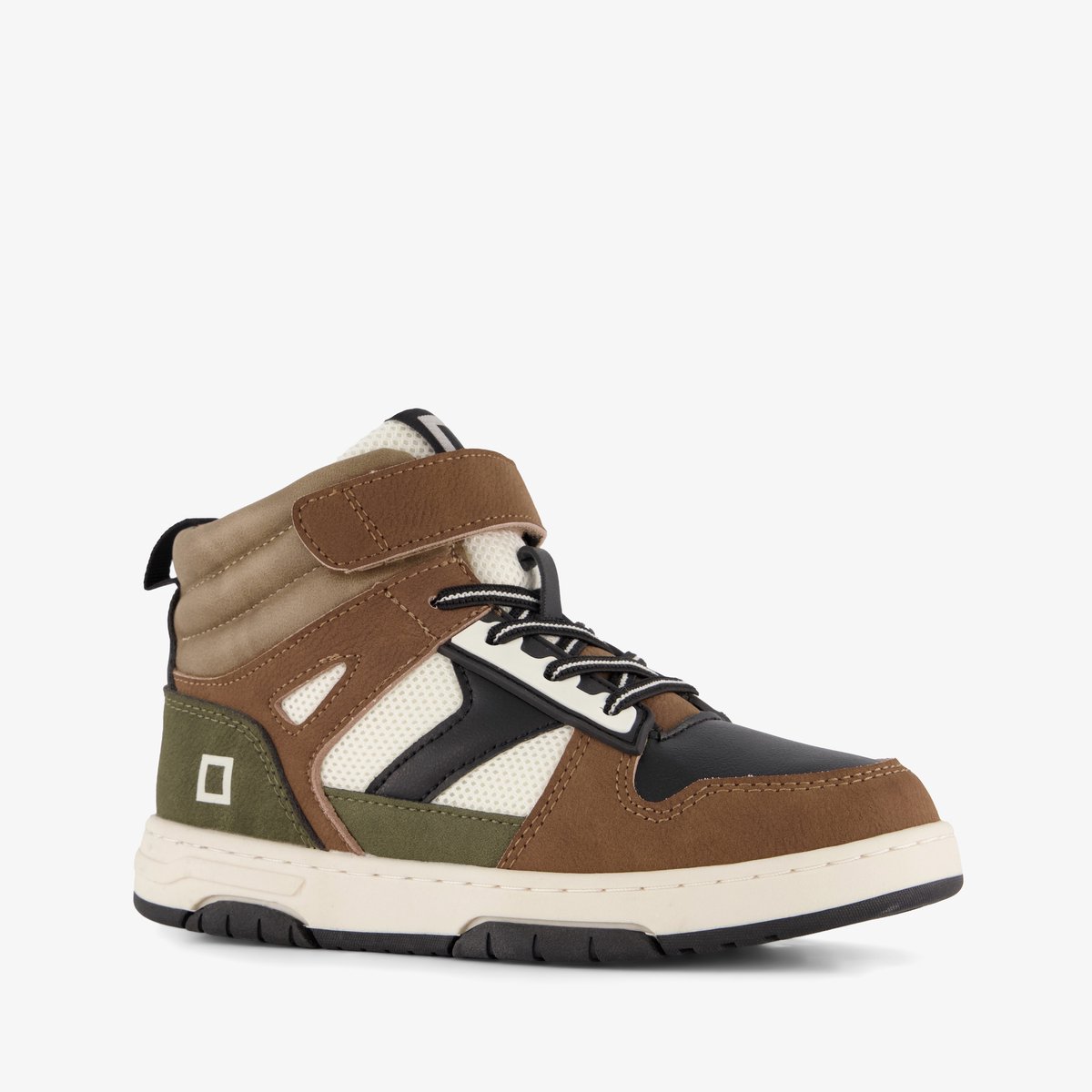 Blue Box hoge jongens sneakers bruin groen - Maat 32