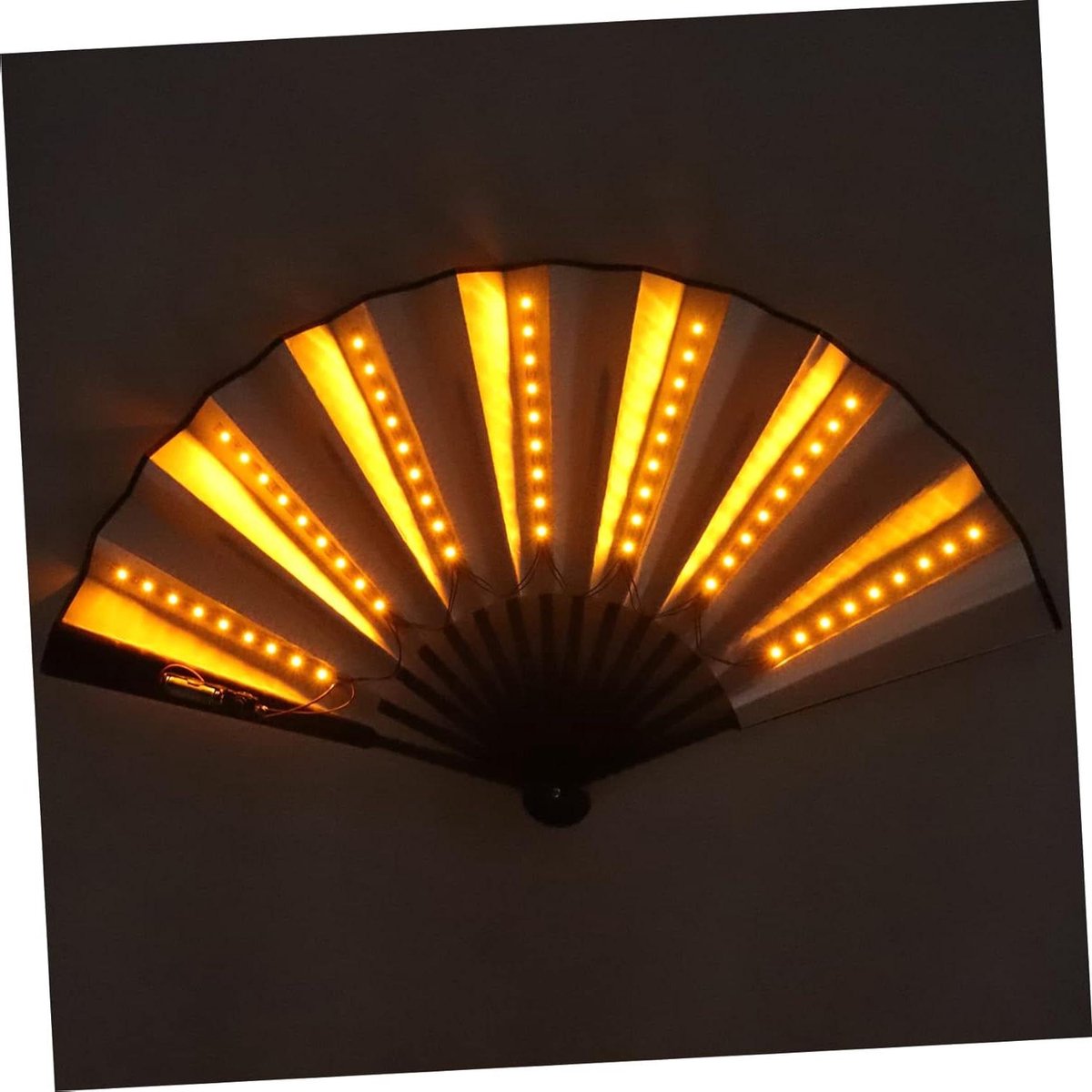 Vouwventilator - Handventilator lichtgevend - Feest decoratie - Creatief ontwerp - 60 x 33 cm - Zoals getoond