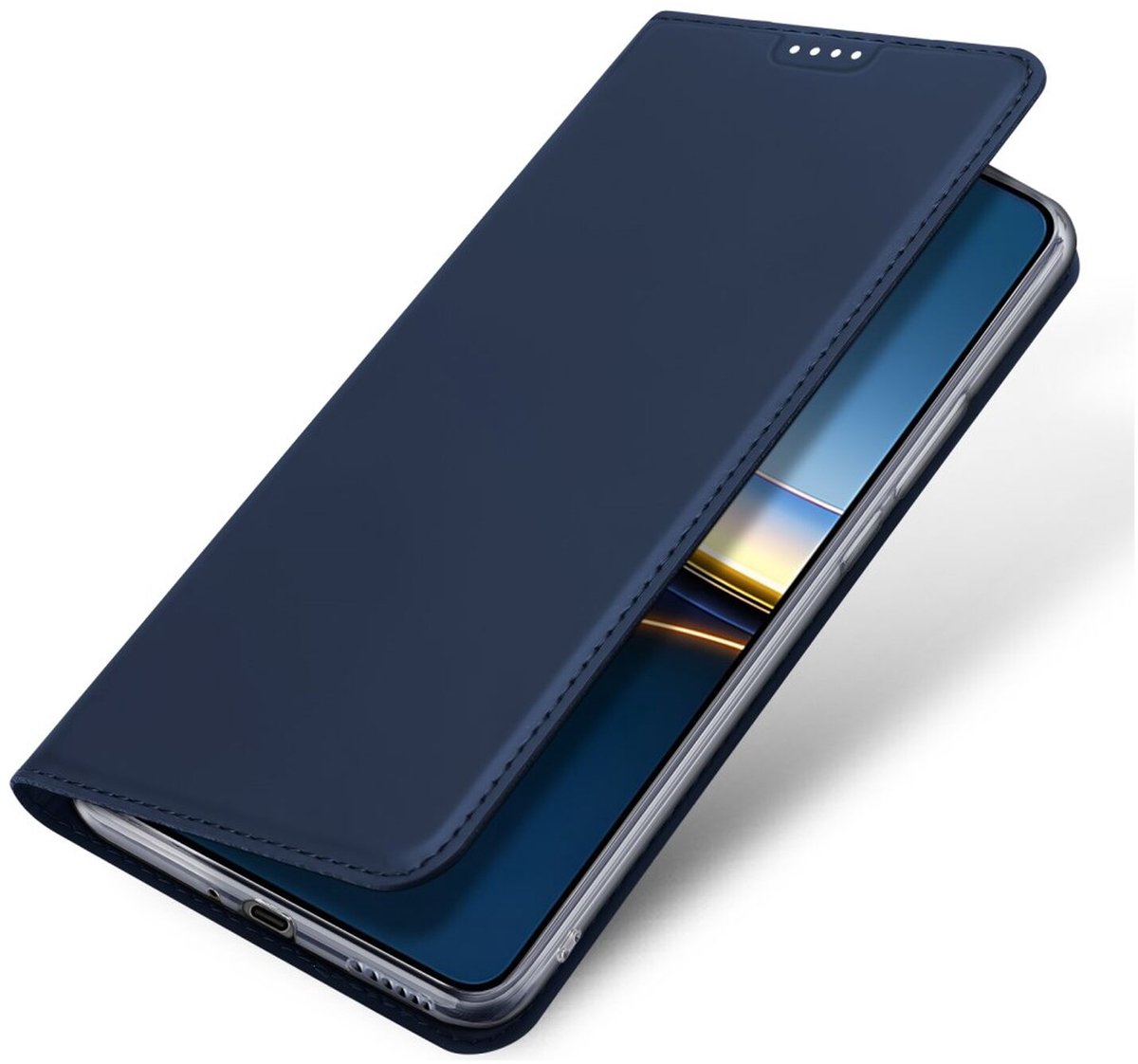 Dux Ducis Skin Pro Hoesje Geschikt voor Xiaomi Poco F7 Pro | Book Case met Pasjeshouder | Portemonnee | Standaard | Blauw