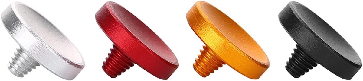 4 Stuks Aluminium Concaaf Ontspanknop Geschikt voor Camera's, Decoratieve Shutterknop met Camera Koorden voor Verbeterde Fotografie en Gebruiksgemak