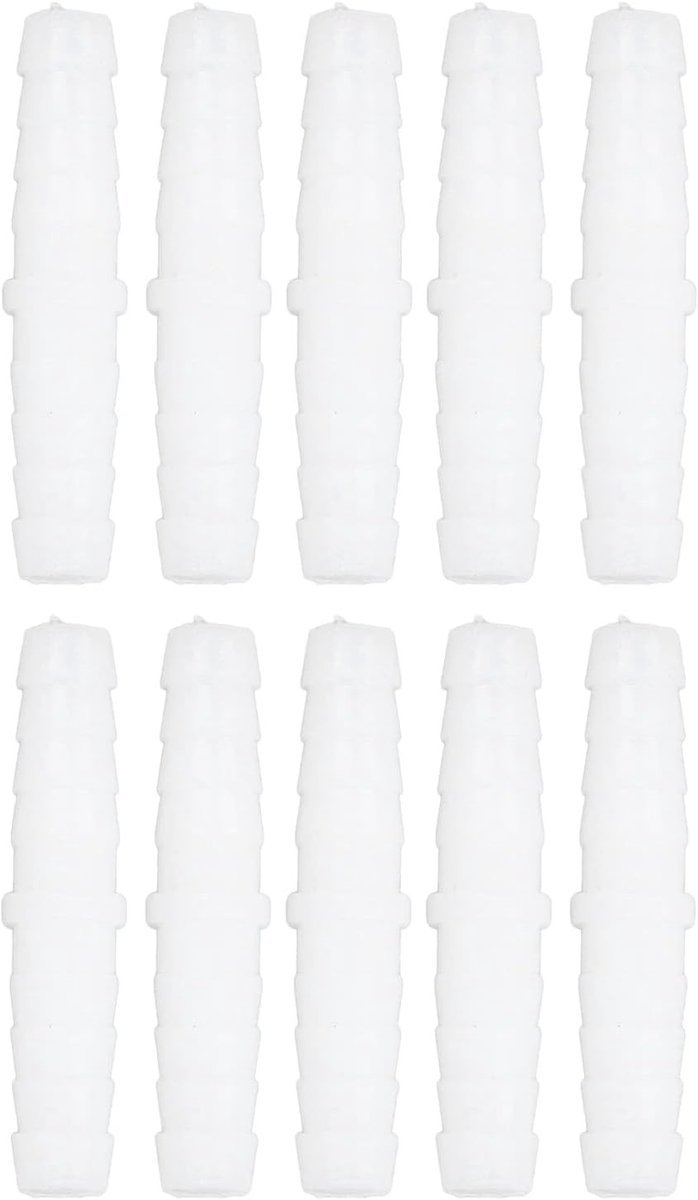10 Stuks Plastic Slangverbinders 6mm - Rechte Aansluitingen voor PE Buizen en Slangen, Duurzaam en Betrouwbaar