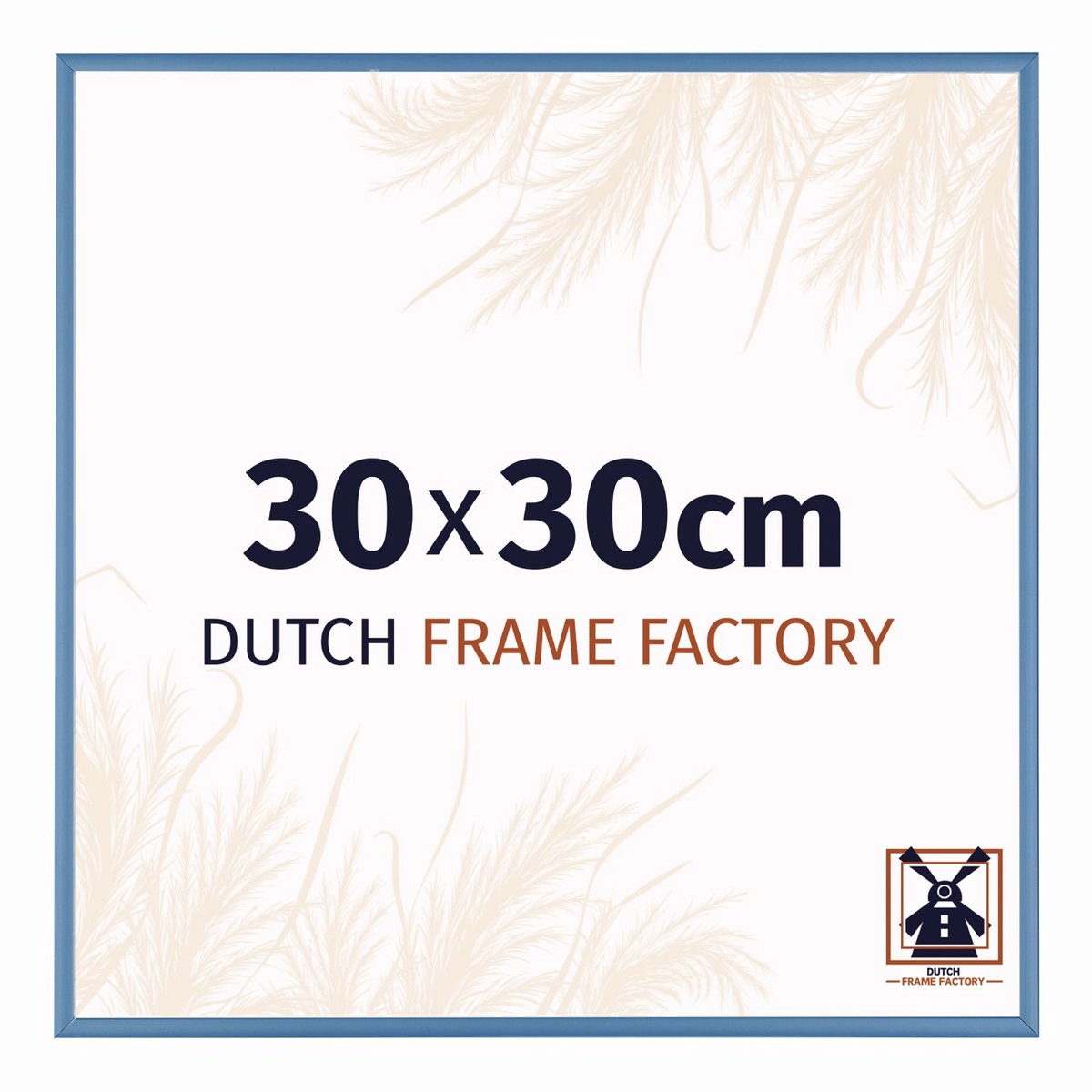 Fotolijst 30x30 cm - Aluminium - Staal Blauw - Kampen