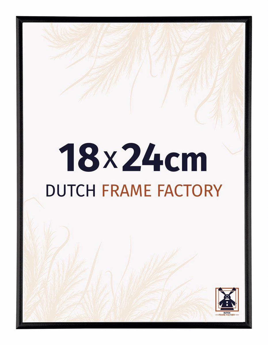 Dutch Frame Factory Fotolijst 18x24 cm - Aluminium - Zwart Hoogglans - Kampen