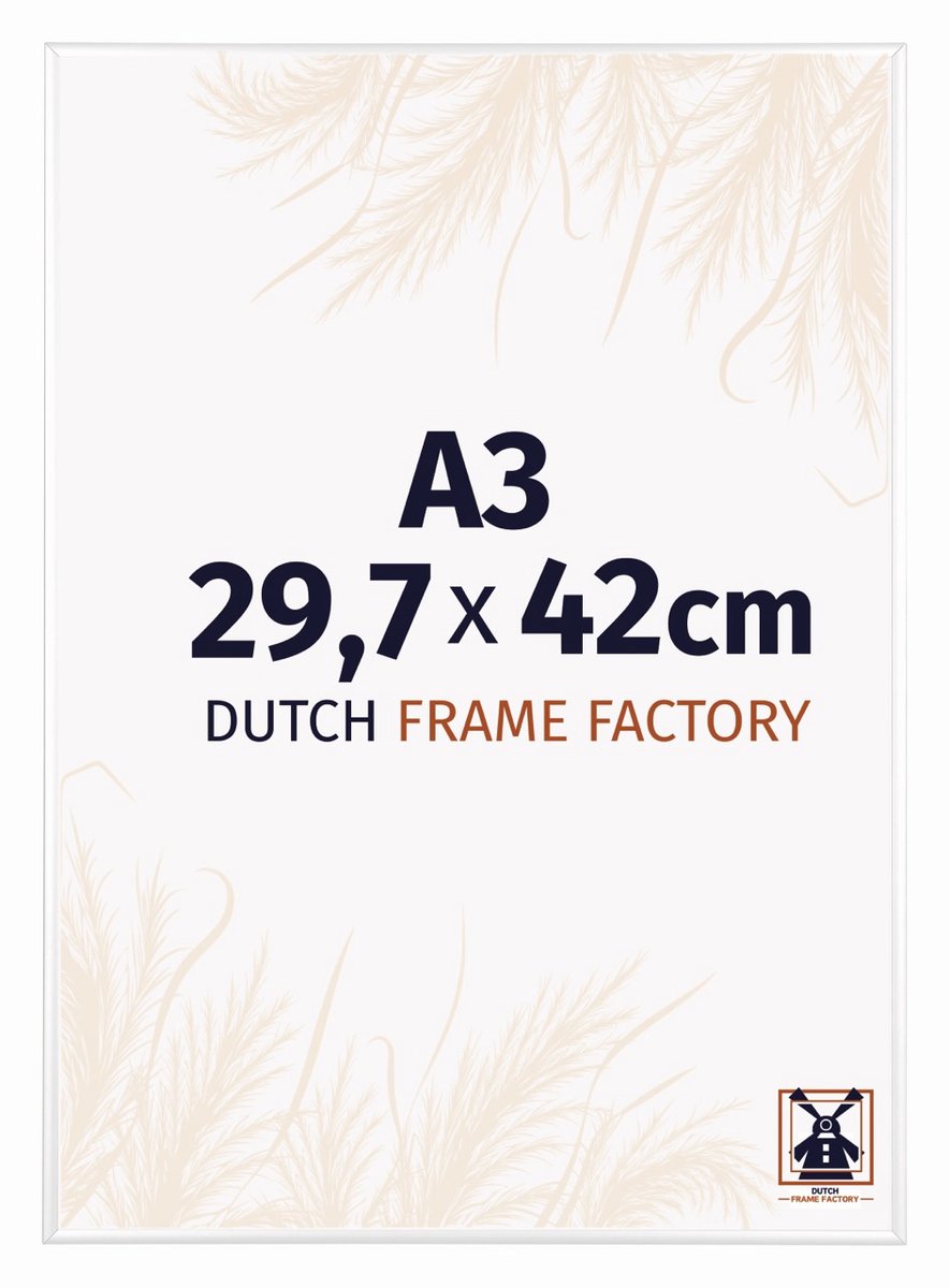 Dutch Frame Factory Fotolijst A3 29,7x42 cm - Aluminium - Wit Hoogglans - Kampen