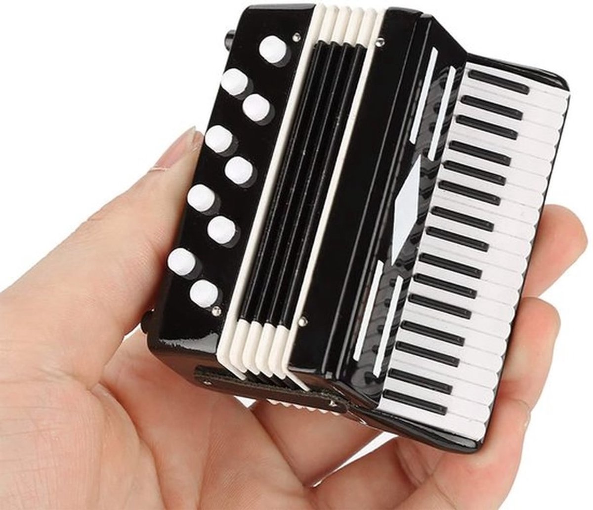 Miniatuur Accordeonmodel - 3 Inch - Handgemaakt Muziekinstrument Decoratie
