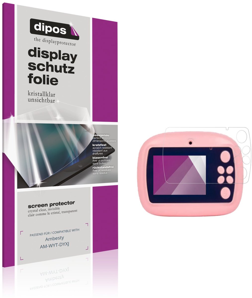 dipos – 4x Beschermfolie geschikt voor Ambesty AM-WYT-DYXJ | Krasbestendige & heldere Screenprotector Ultra-Thin