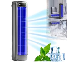 Aircooler Muurmontage - Bladloze Tafeltorenventilator - draagbare USB torenventilator - 3 standen - Mobiele Airco - Persoonlijke Koeler - Stille ventilator met sterke luchtstroom - Voor slaapkamer en kantoor