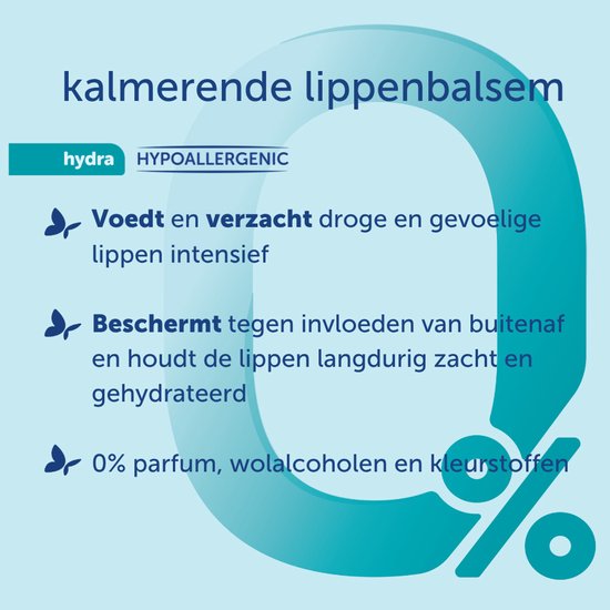 Dermolin kalmerende lippenbalsem. Voedt, verzacht en beschermt droge, gevoelige lippen. 0% parfum, wolalcoholen en kleurstoffen.