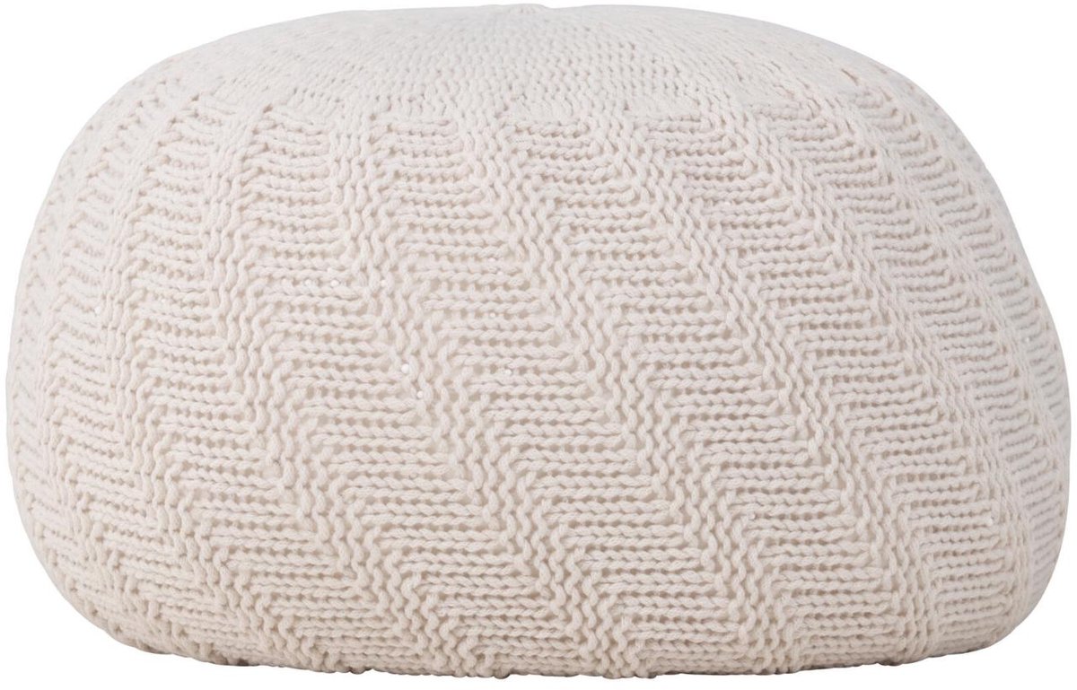 Ted poef Ø45cm offwhite.