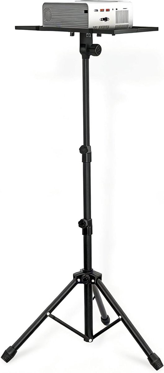 Projector Statief - Draagbare Standaard - Presentaties Geven - 360 Graden Rotatie - Tot 125 cm - Zwart