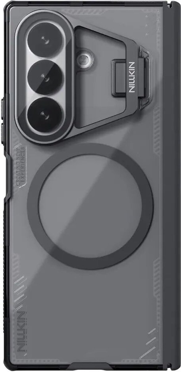Nillkin Hoesje Geschikt voor Samsung Galaxy Z Fold 8 Ultra - IceBlade Prop Magnetic - Compatibel met MagSafe - Back Cover met Camera Bescherming / Kickstand Standaard - Duurzaam - Zwart