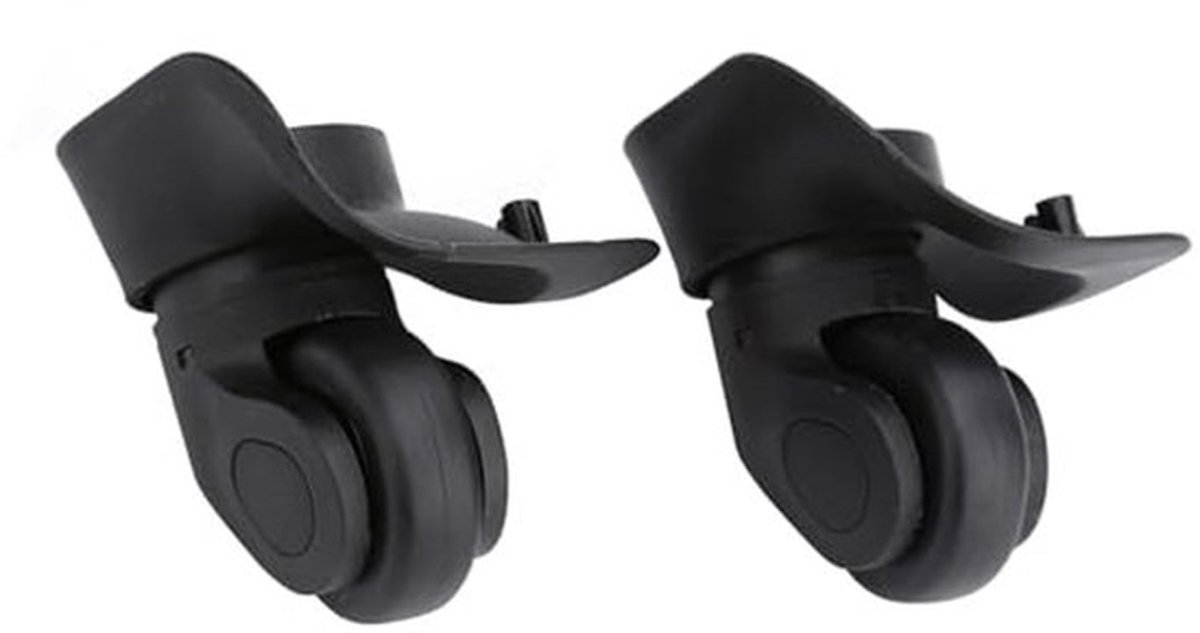 Kofferwielen, 2 stuks/set koffer reservewielen PVC bagagewielen reiskoffer wielen reserveonderdelen bagage reservewielen (kleur: zwart)
