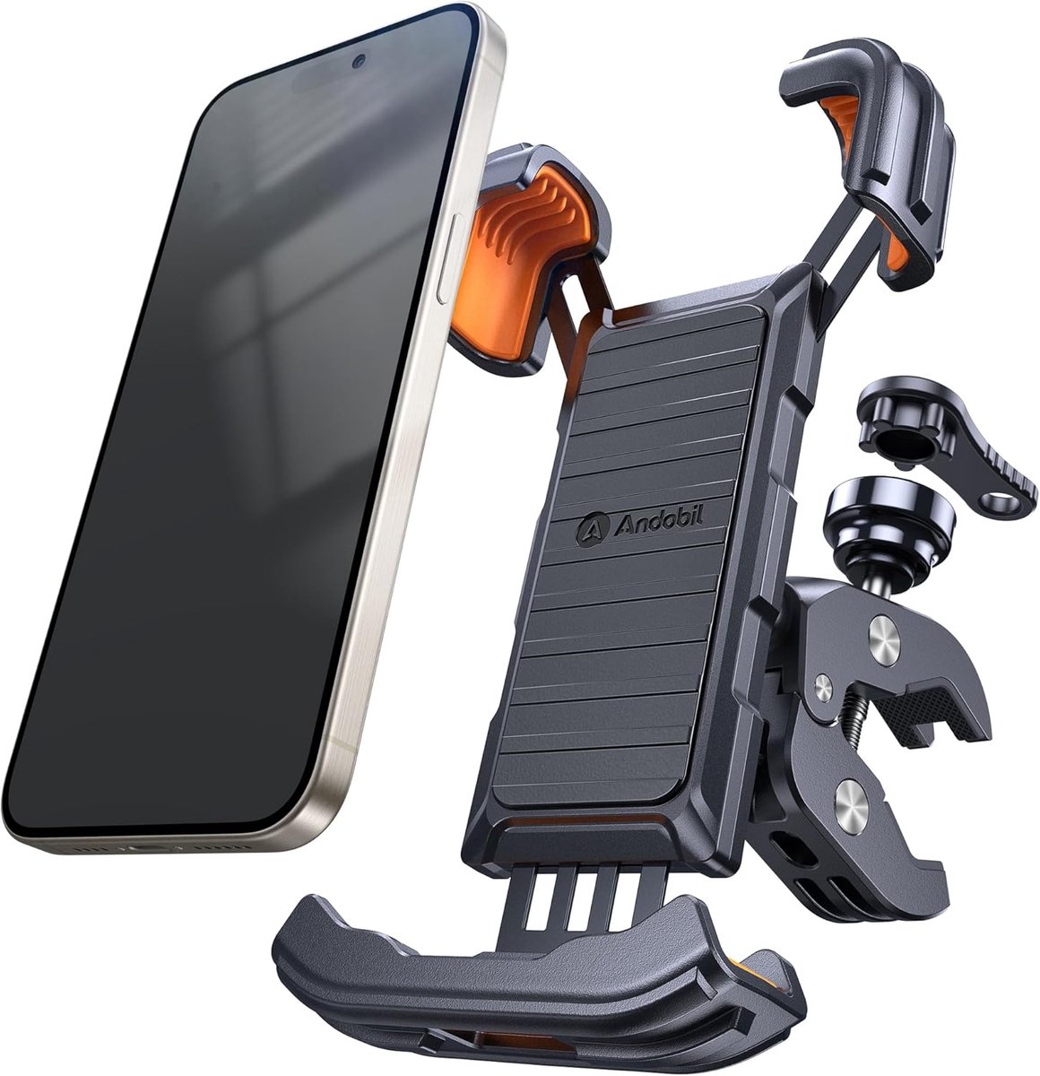 Andobil Universele Telefoonhouder voor Fiets & Motor – Anti-diefstal, 360° Rotatie & Schokabsorptie