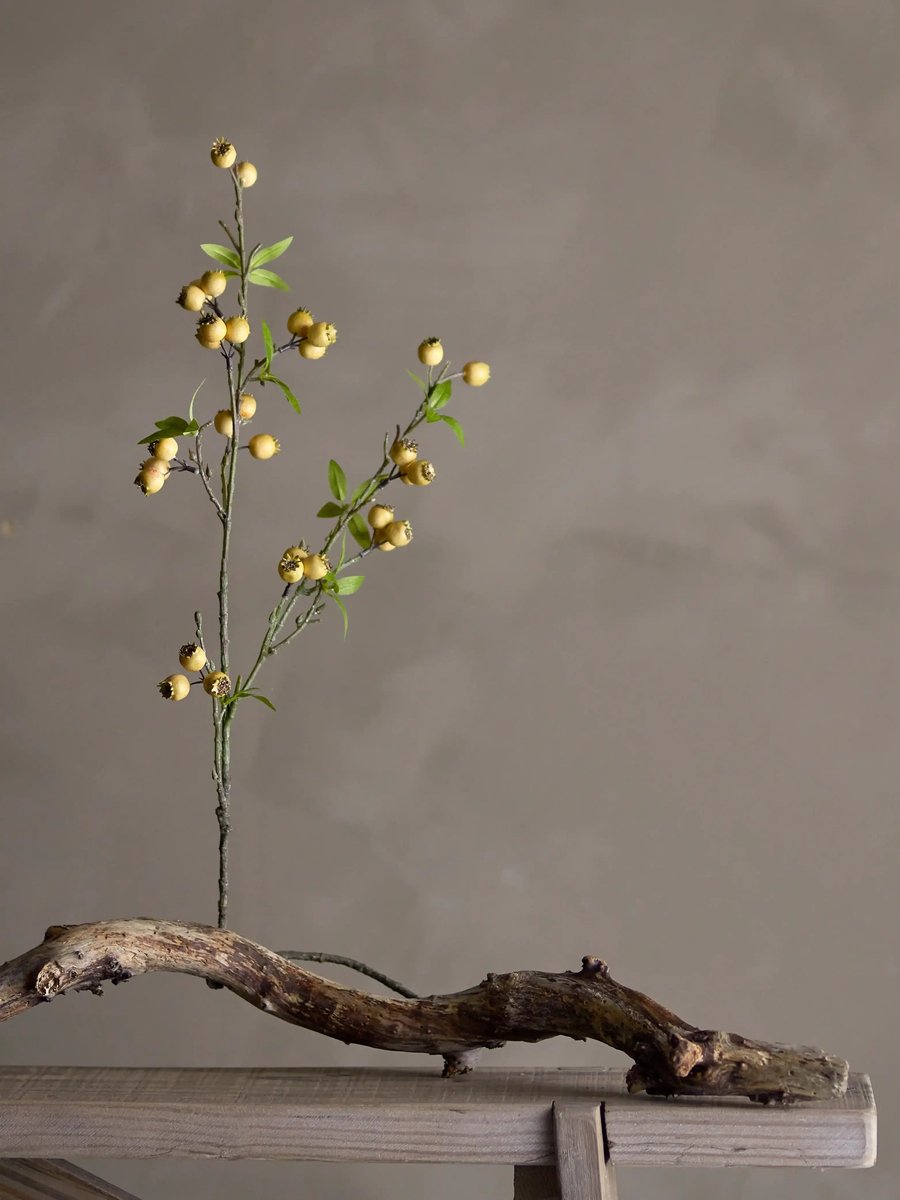 Hawthorn Branch, Yellow, Artificial Flowers — cadeau in Wonen & Interieur - foto 6