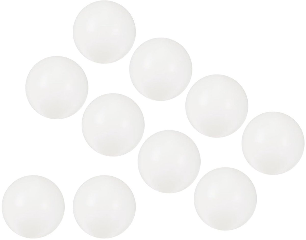 Set van 10 Precisie Bollen - 10mm PA Nylon voor Lagertoepassingen, Ventielen en Mechanische Toepassingen