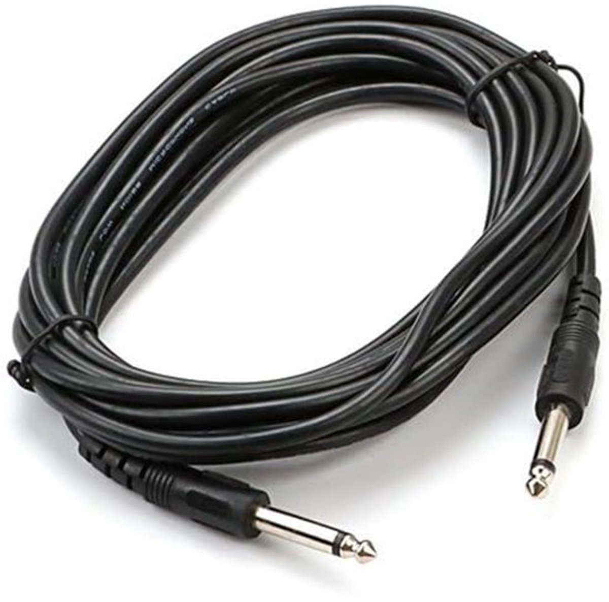 Audiokabel - 1/4 inch - 16ft - Gitaarversterker - Bas - Pro Audio - Zwart - Gitaarkabel