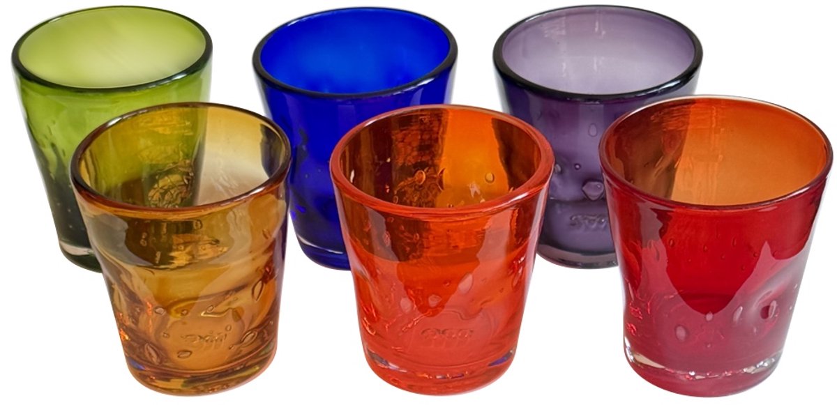 Memento-Dune Rainbow glazen 6-delige set - gekleurd - 30 cl