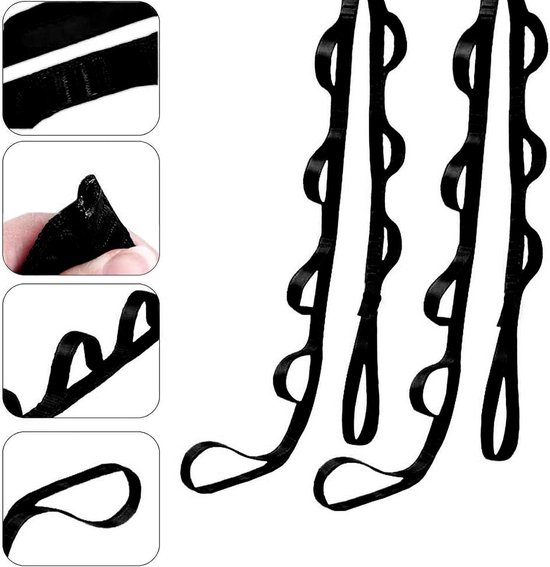 Yoga Accessoires - Verstelbare Nylon Verlengband - 2 Stuks - Meerdere Lussen voor Diepe Rek - Fitness Pilates en Training — afbeelding 2
