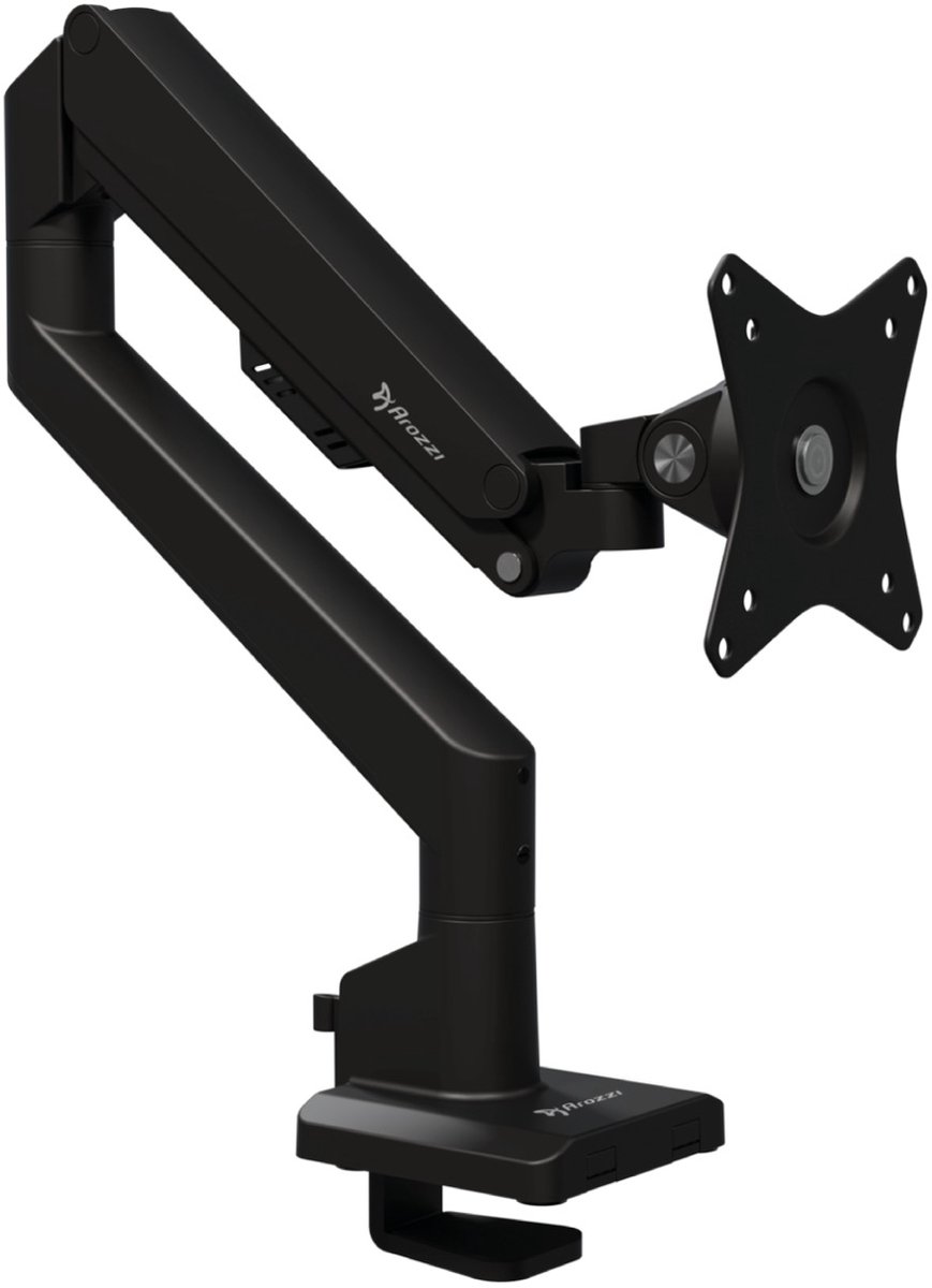 Arozzi Alzare Neo Monitor Arm - Gasveer - Kabelbeheer - Max 9kg - Zwart
