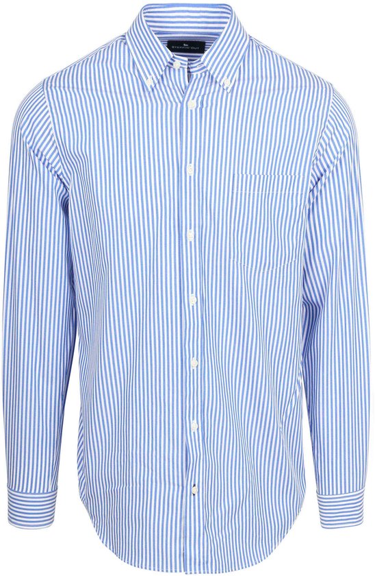 Steppin' Out Overhemd Big Stripe Blauw - Maat XL - Heren - Casual Shirt