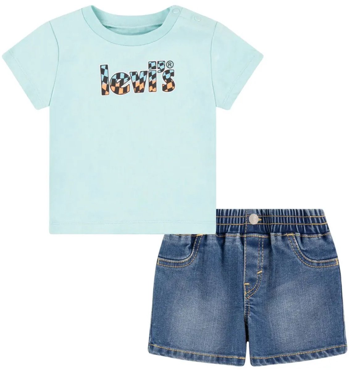 Levi´s ® Kids Core Seasonal Logo Set 24 Months Jongen Turquoise