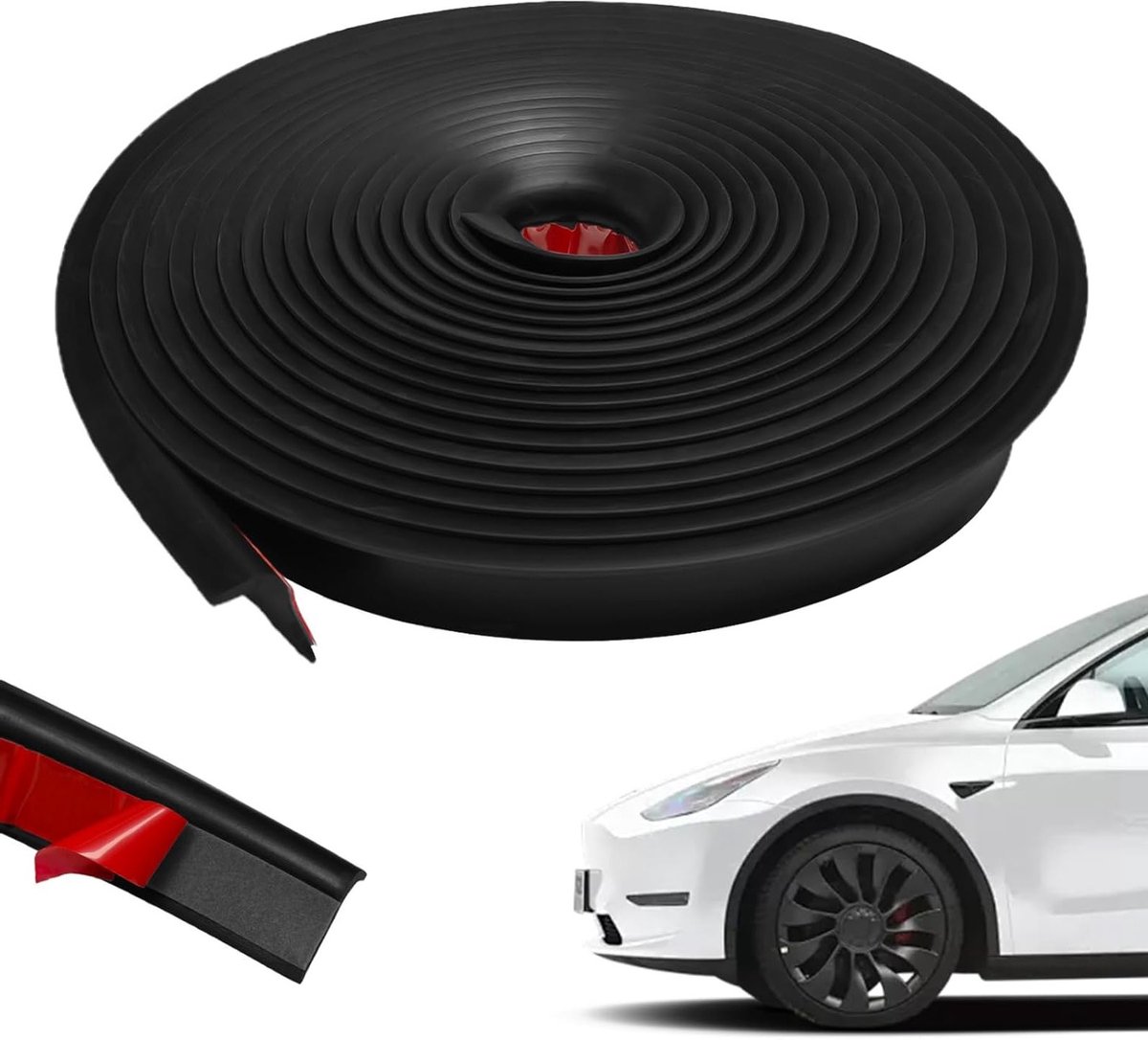 Mudguard 6 m - robuuste rubber strip - voor fiets en auto - bescherming tegen modder - ShopVlot
