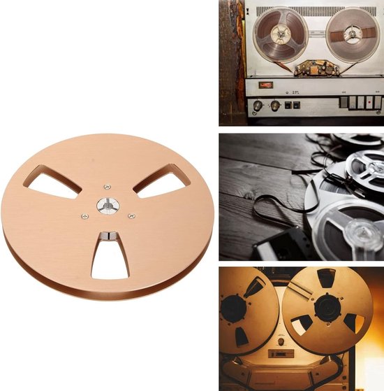 Opname Spoel - Lege spoel Tape spoel - Muziek Opnemen - 3 Wind-Resistente Gaten - 7 Inch - Goud — afbeelding 3