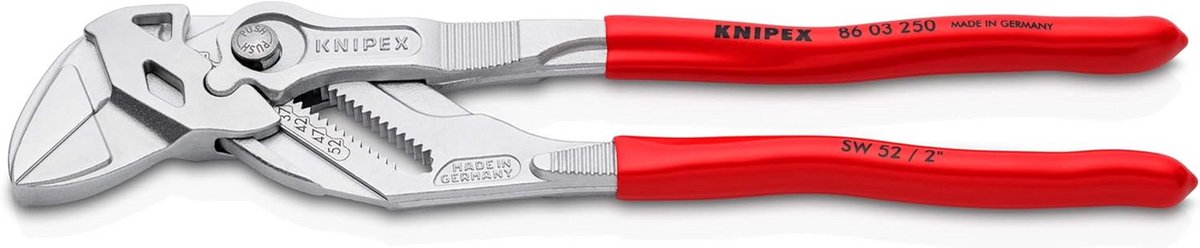 Verstelbare Tang - Sleuteltang Waterpomptang - Schroefbouten Vastzetten - Beschermt Gevoelige Oppervlakken - 250 mm - Rood Handvat