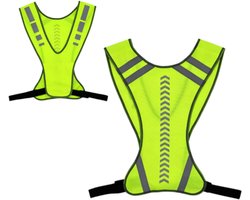Reflecterend vest - Verstelbaar - Veiligheidsvest voor fietsen - Sportvest - Unisex - Ademend - Reflecterend hardloopvest - Geschikt voor joggen, wandelen en fietsen