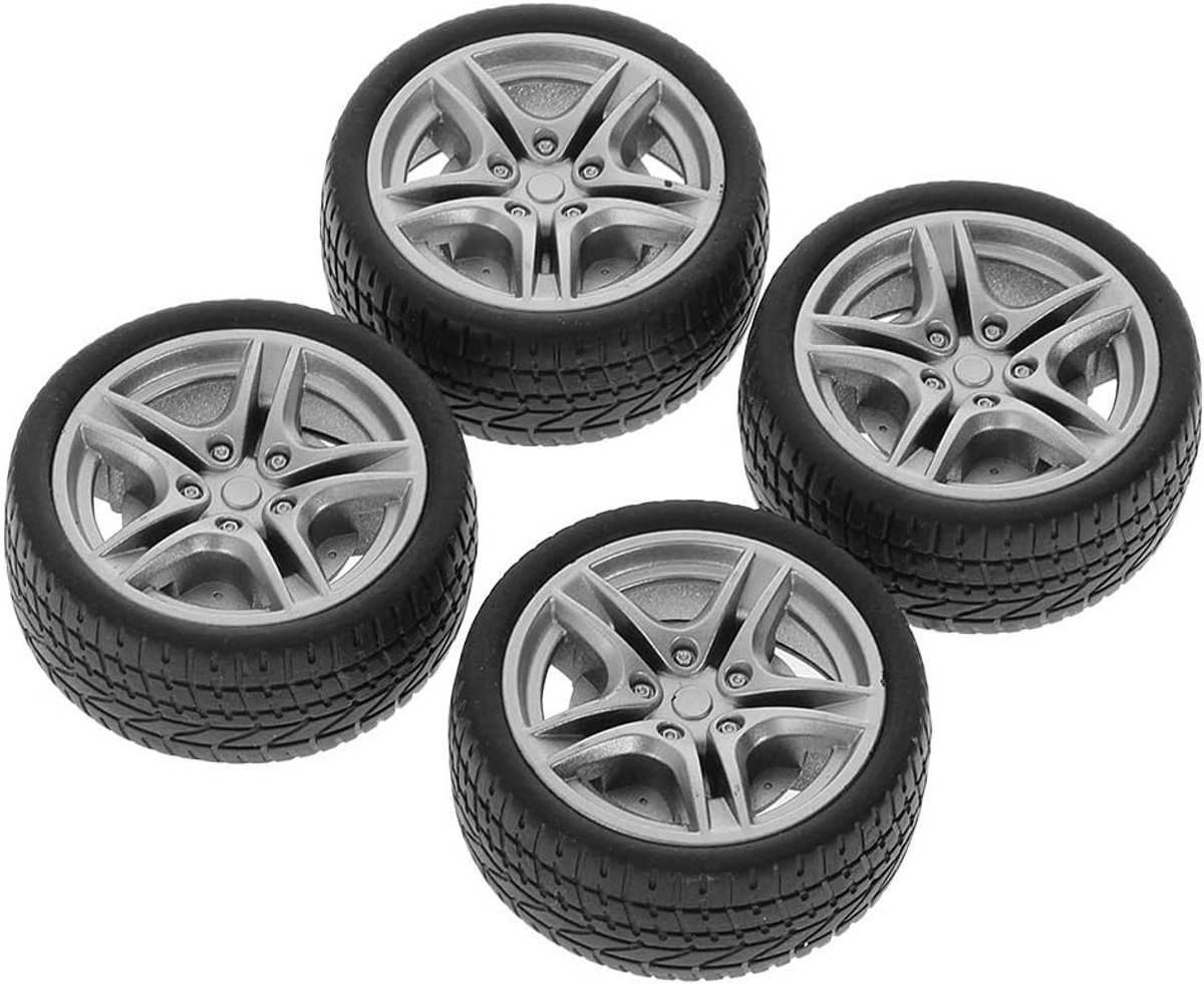 Set van 4 Stuks 48mm Simulatie Rubber Banden voor Modelbouw en RC Voertuigen, DIY Onderdelen