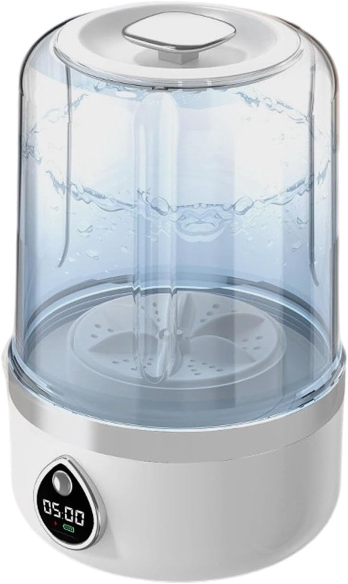 Draagbare Wasmachine Mini Wasmachine Kamperen Reizen 1.5L Capaciteit 13.9 x 13.6 x 21.1 cm Wit