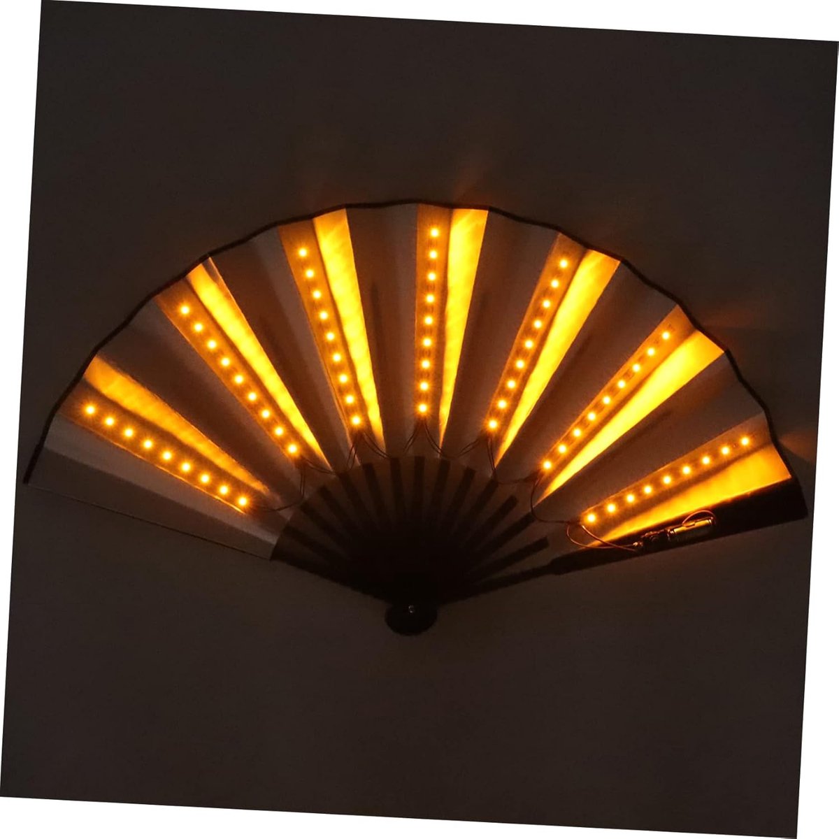 Vouwbare Led Ventilator - Feest Accessoire - Dansshows Festivals - Draagbaar Verlicht Ontwerp - 60 x 33 cm - Zoals Getoond