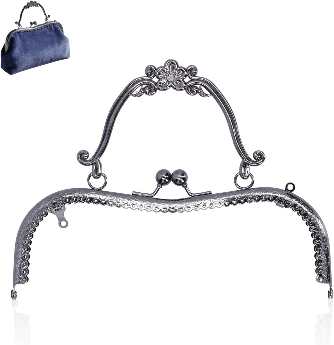 Retro Kiss Clasp Frame voor DIY Handtassen en Portemonnees, 8.1 inch, Perfect voor Creatieve Projecten